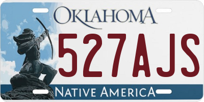 OK license plate 527AJS