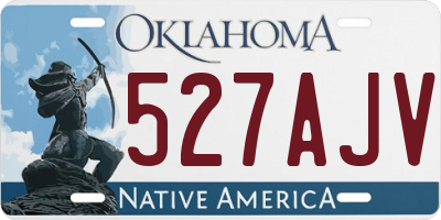 OK license plate 527AJV