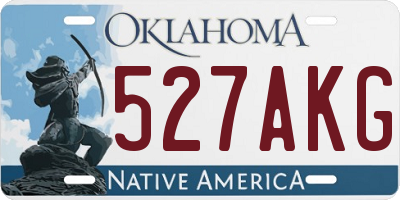 OK license plate 527AKG
