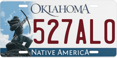 OK license plate 527ALO
