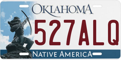 OK license plate 527ALQ