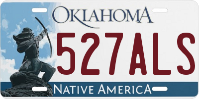 OK license plate 527ALS