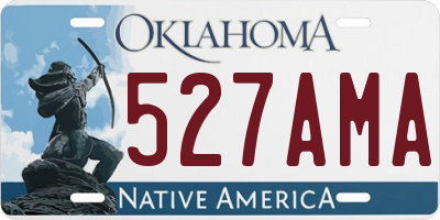 OK license plate 527AMA