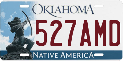 OK license plate 527AMD