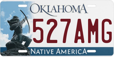 OK license plate 527AMG