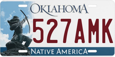 OK license plate 527AMK