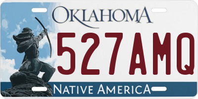 OK license plate 527AMQ