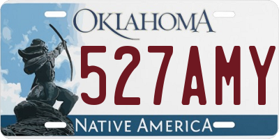 OK license plate 527AMY