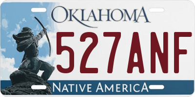 OK license plate 527ANF