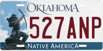 OK license plate 527ANP
