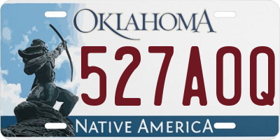OK license plate 527AOQ