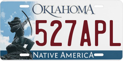 OK license plate 527APL