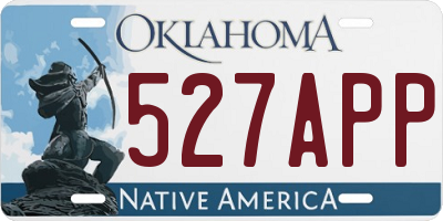 OK license plate 527APP