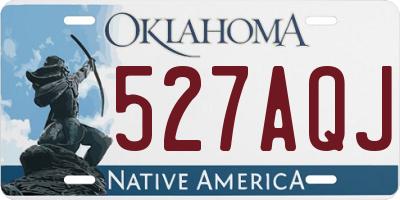 OK license plate 527AQJ