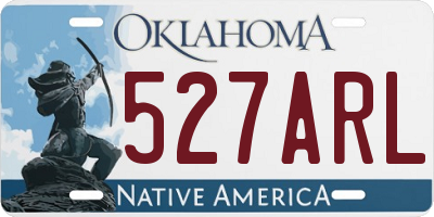 OK license plate 527ARL