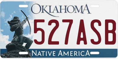 OK license plate 527ASB