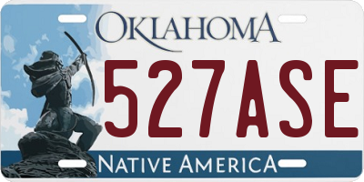 OK license plate 527ASE