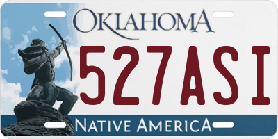 OK license plate 527ASI