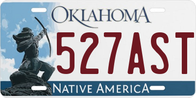 OK license plate 527AST