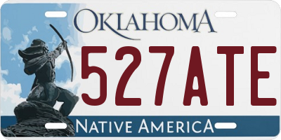 OK license plate 527ATE