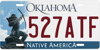 OK license plate 527ATF