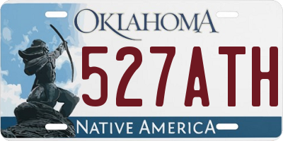 OK license plate 527ATH