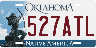OK license plate 527ATL