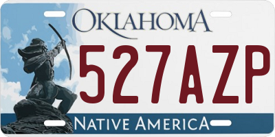 OK license plate 527AZP