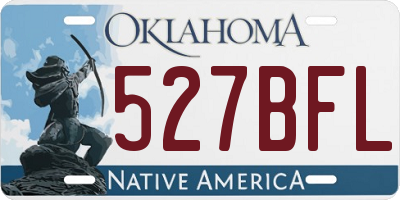 OK license plate 527BFL