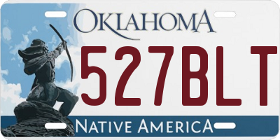 OK license plate 527BLT