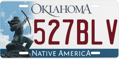 OK license plate 527BLV