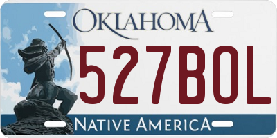 OK license plate 527BOL