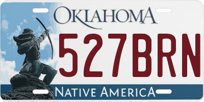 OK license plate 527BRN