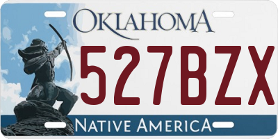 OK license plate 527BZX