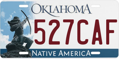 OK license plate 527CAF