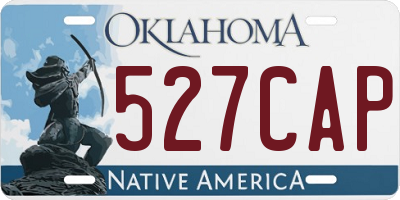 OK license plate 527CAP