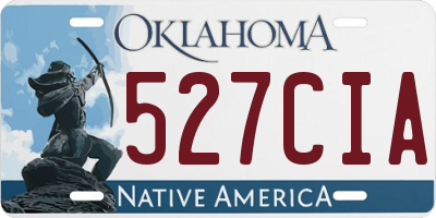 OK license plate 527CIA