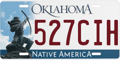 OK license plate 527CIH