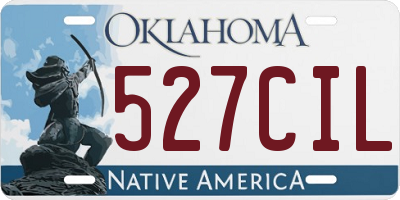 OK license plate 527CIL