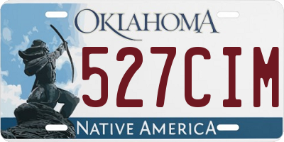 OK license plate 527CIM