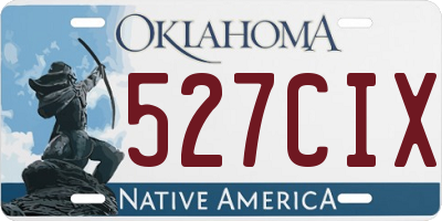 OK license plate 527CIX
