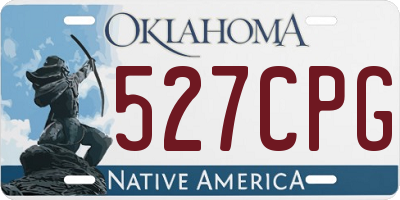 OK license plate 527CPG