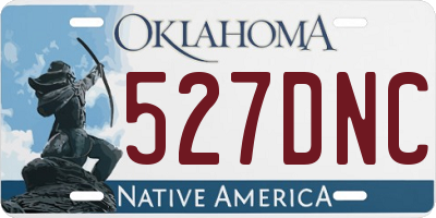 OK license plate 527DNC