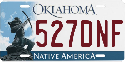 OK license plate 527DNF