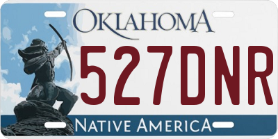 OK license plate 527DNR