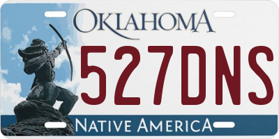 OK license plate 527DNS