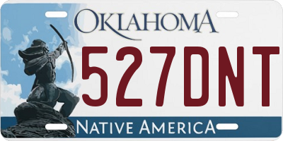OK license plate 527DNT