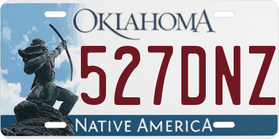 OK license plate 527DNZ