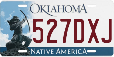 OK license plate 527DXJ
