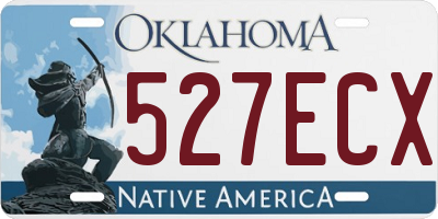 OK license plate 527ECX